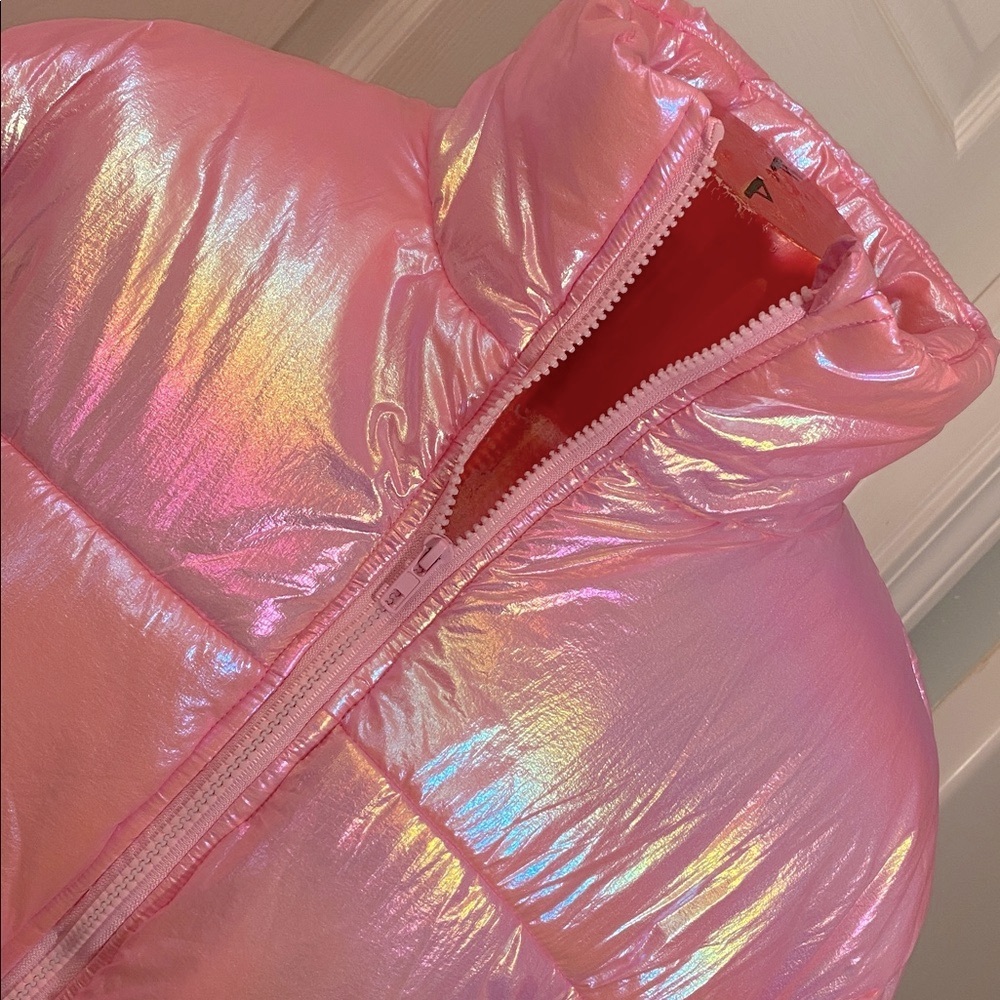 EN MERCI Shimmering Pink Women's Puffer Jacket ObO - Picture 6 of 13